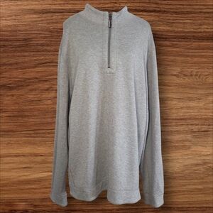 Tommy Bahama Men's Light Gray/ Green Reversible 1/4 Zip Sweater Size XL